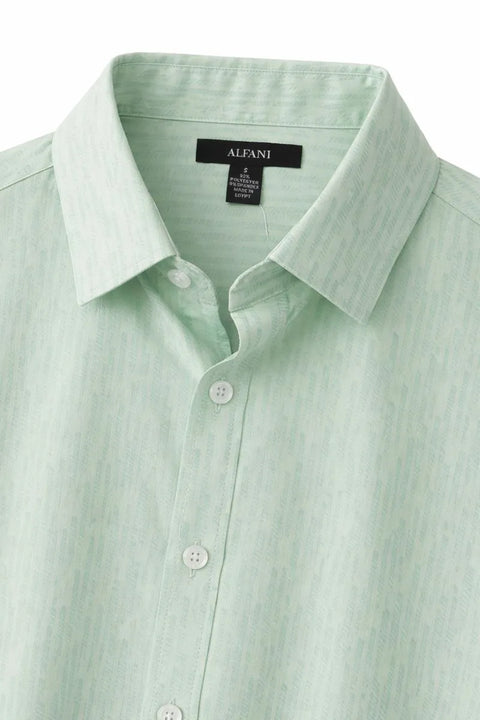 Alfani Men's Light Green Printed Dress Shirt |Alfani In Lebanon