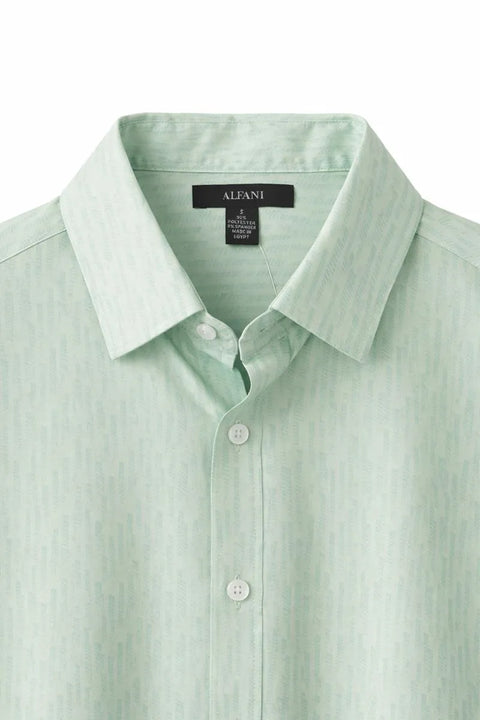 Alfani Men's Light Green Printed Dress Shirt |Alfani In Lebanon