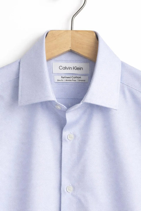 Calvin Klein Men's Light Blue Slim Fit Stretch Dress Shirt | Calvin Klein In Lebanon