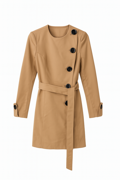 Only Women's Camel Long-Sleeve Coat |Only in Lebanon