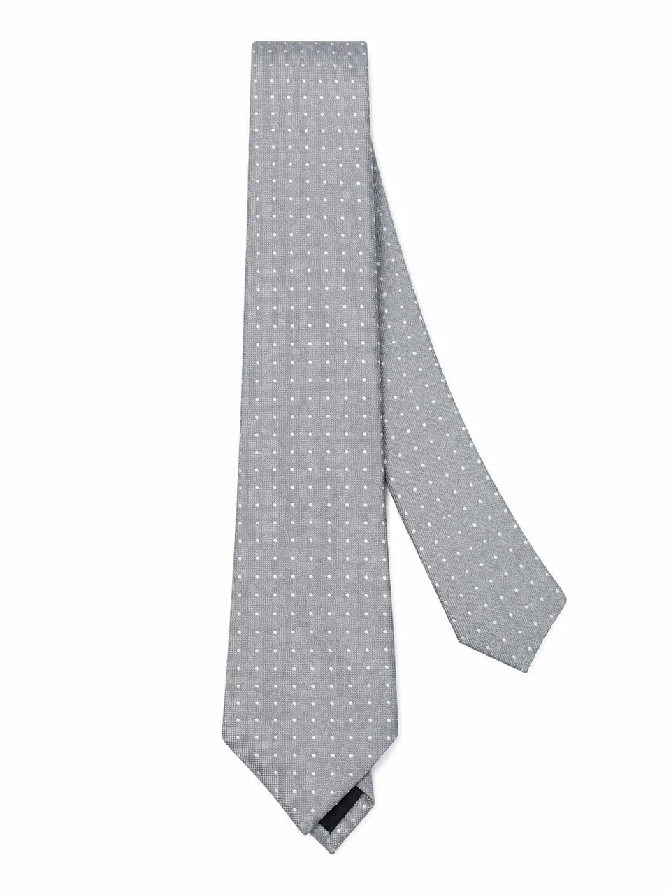 Nickgraham Men's Light Gray Micro Dot Necktie |Nickgraham in Lebanon