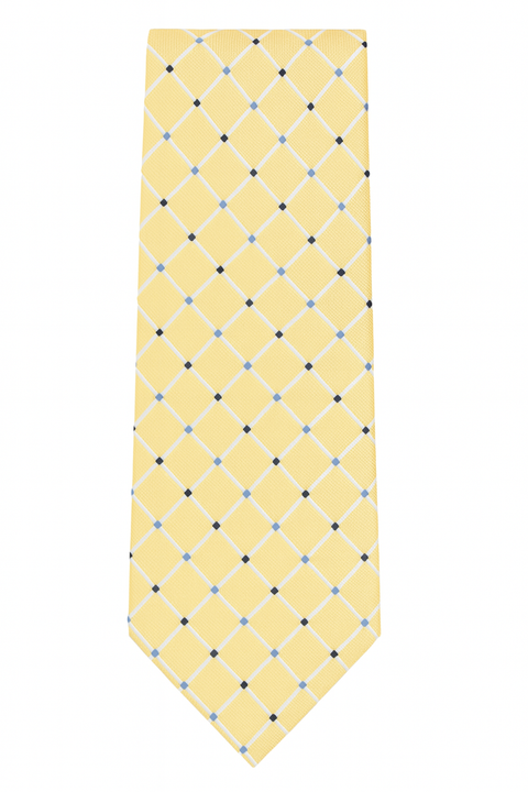Club Room Men's Yellow Schiller Grid Tie ABL399