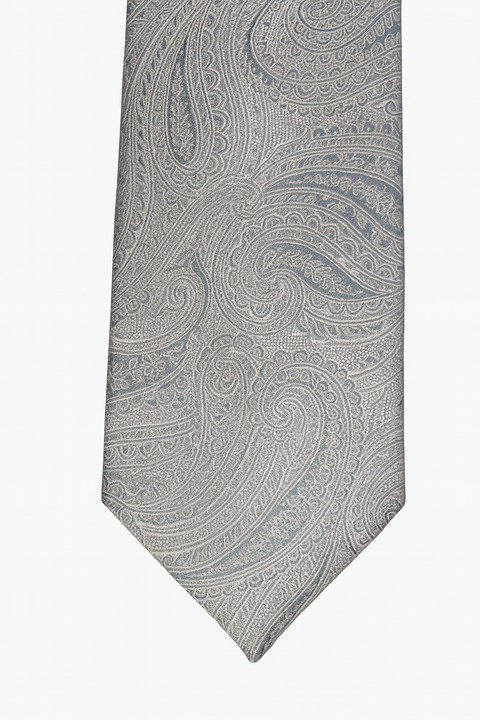 Alfani Men's Light Gray Slim Paisley Tie ABL446