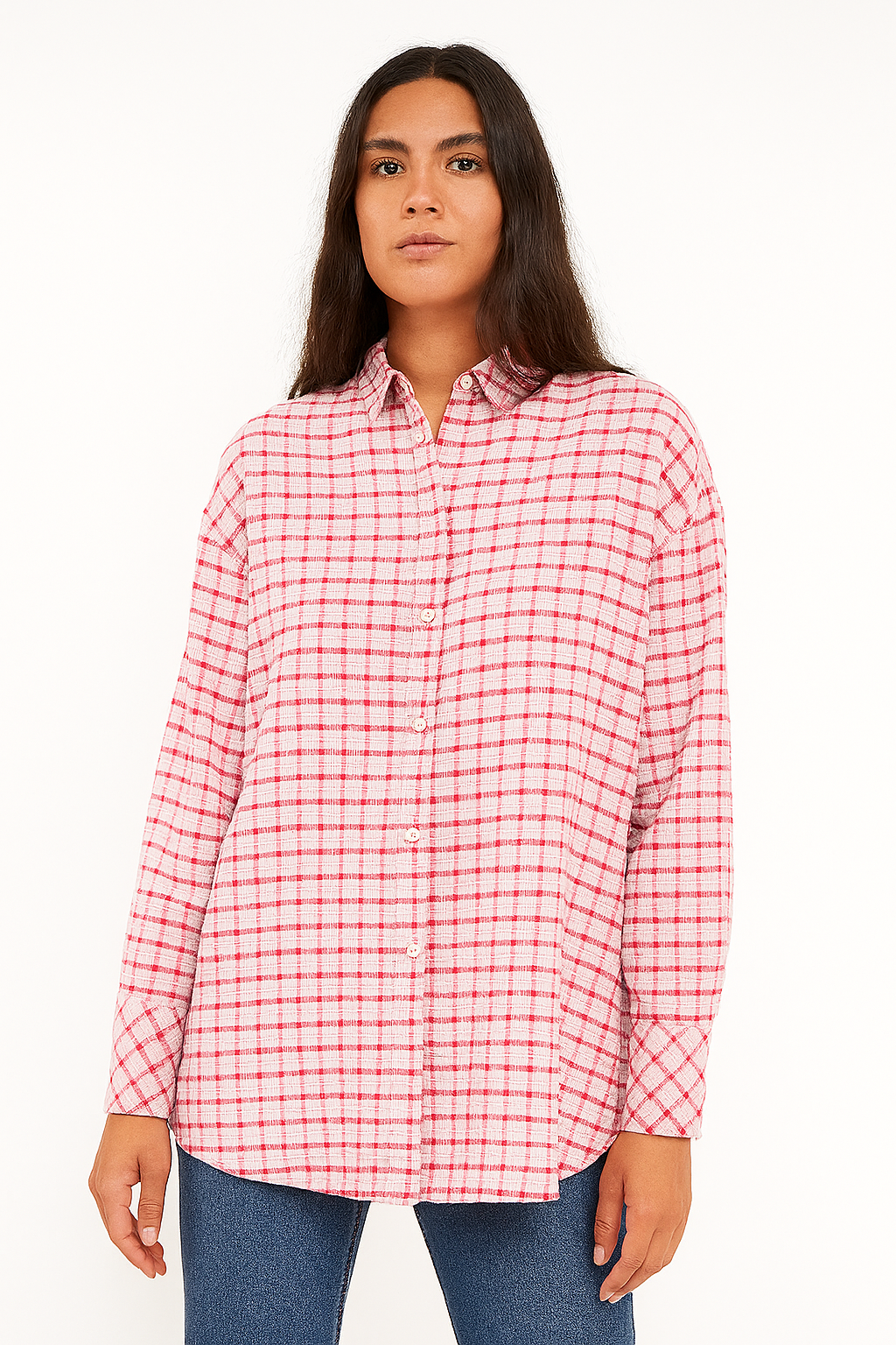 Topshop Women's Multicolor Oversized Shirts ANF2684