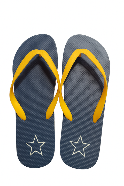 SD Men's Navy & Orange Beach Slippers | SD In Lebanon