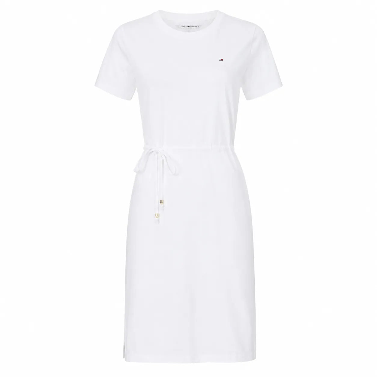 Tommy Hilfiger Women's White Drawstring Waist And Embroidered Logo Dress | Tommy Hilfiger in Lebanon