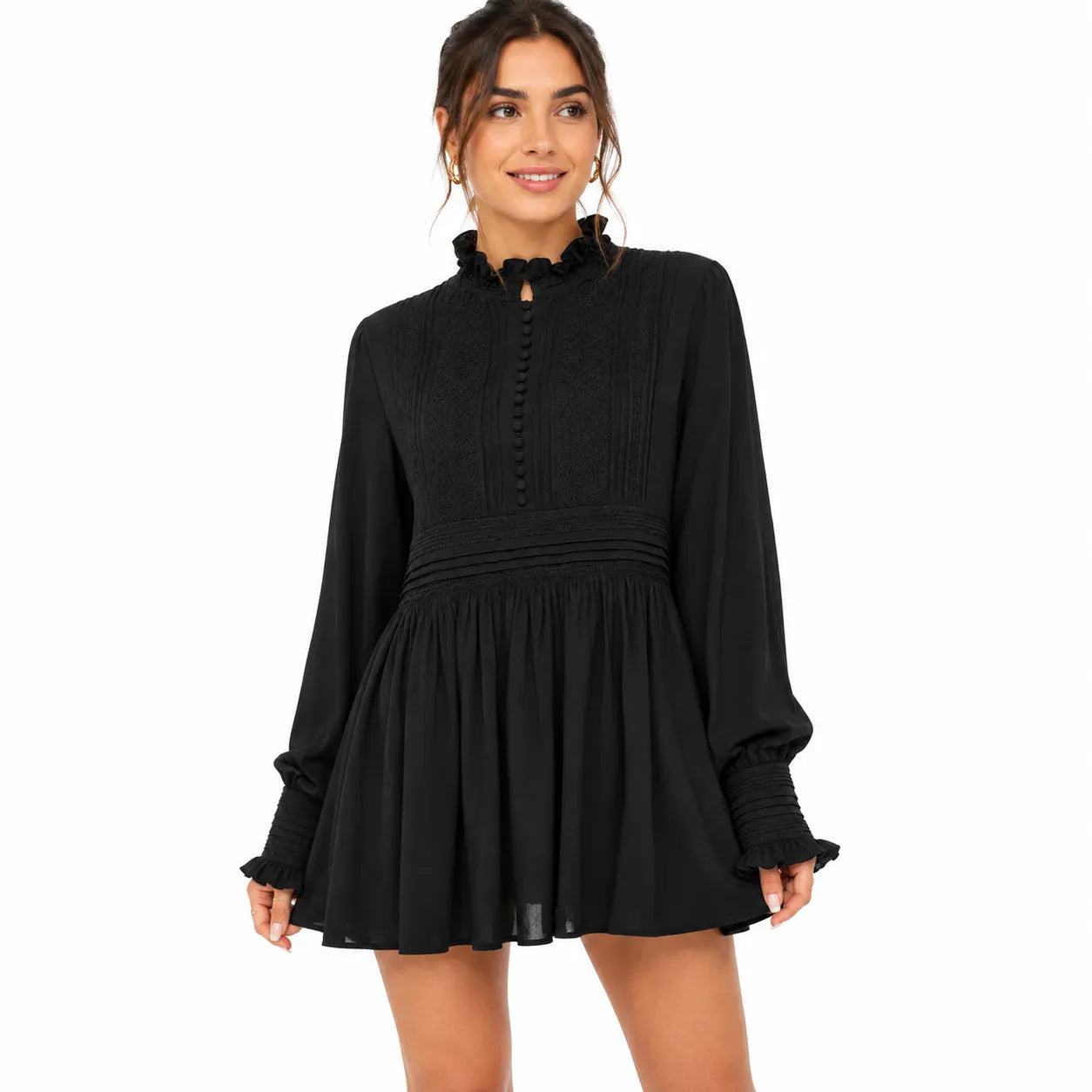 Lafayette Women's Black Mock Neck Mini Dress | Lafayette In Lebanon