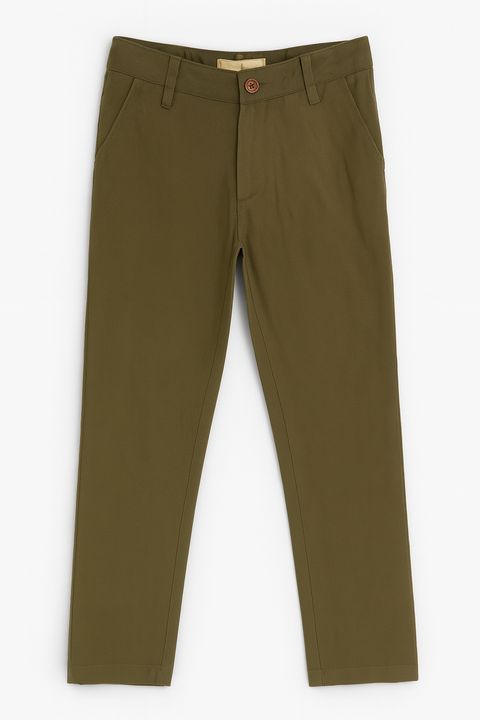 Mango Boy's Khaki Green 4 Pockets Pant |Mango In Lebanon