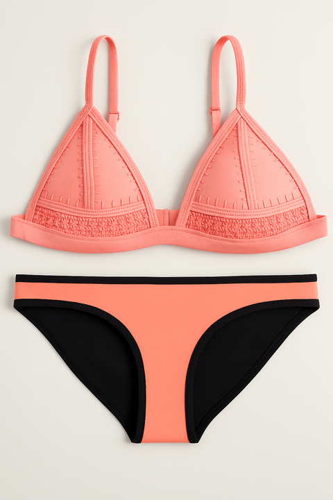 Triangl Women's Orange Swimwear Set with a Bag | Triangl In Lebanon
