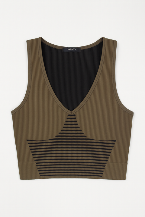 Forever21  Women's Black & Cypress Short Crop Top | Forever21 In Lebanon