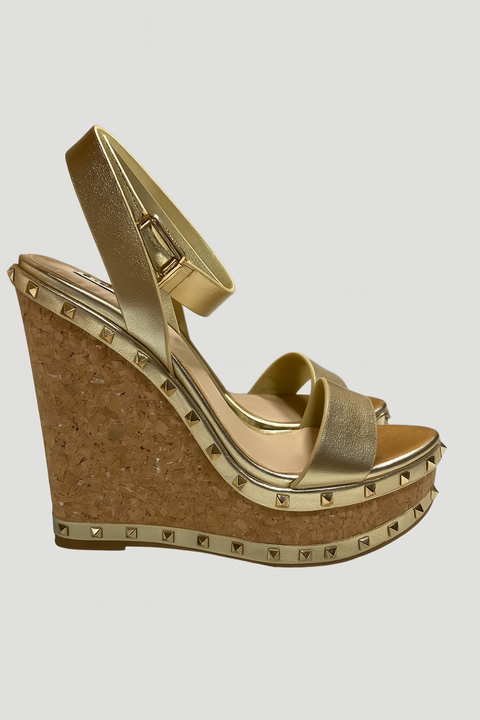 Steve Madden Women's Gold Behati Heeled Sandal |Steve Madden In Lebanon