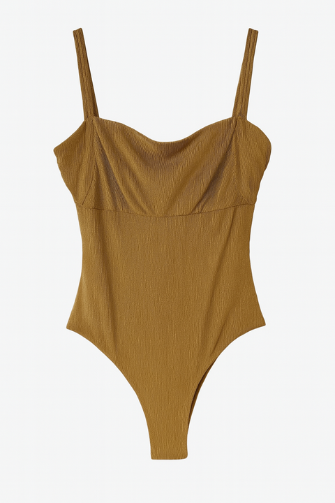 Forever 21 Women's Gold Sleeveless Bodysuit |Forever 21 In Lebanon