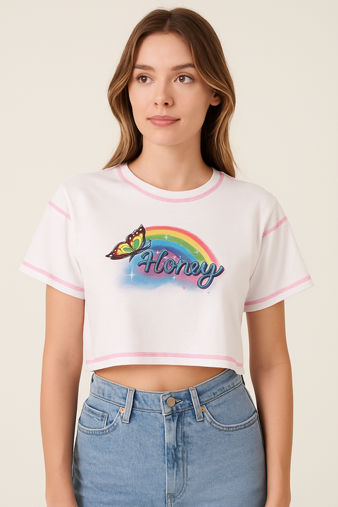 Forever 21 Women's White Crop T-Shirt |Forever 21 in Lebanon