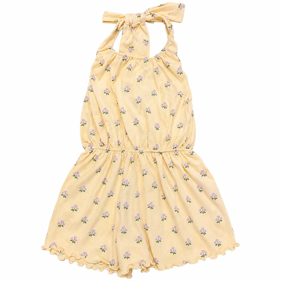 Zara Baby Girl's Light Orange Purple Flowers PrintedDress| Zara in Lebanon