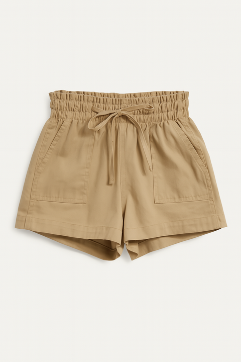 Forever 21 Women's Beige Denim 3 Pockets Short | Forever 21 In Lebanon