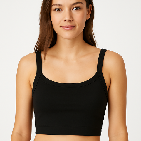 Forever 21 Women's Black Scoop Neck Basic Crop Top | Forever 21 In Lebanon