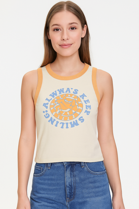 Forever 21 Women's Light Orange Sleeveless Blouse |Forever 21 In Lebanon
