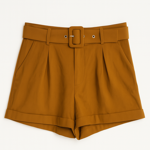 Forever 21 Women's Brown Belted Short | Forever 21 In Lebanon