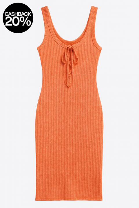 Forever 21 Women's Coral V- Neck Sleeveless Dress | Forever 21 In Lebanon