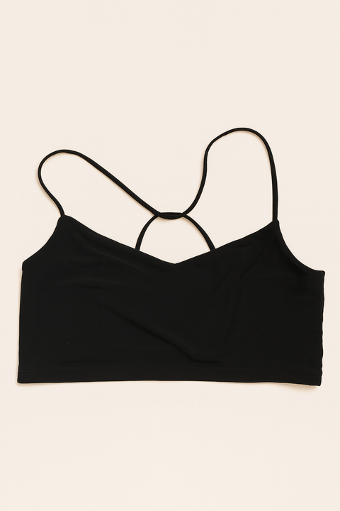 Forever21  Women's Black Cross Back Crop Top | Forever21 In Lebanon