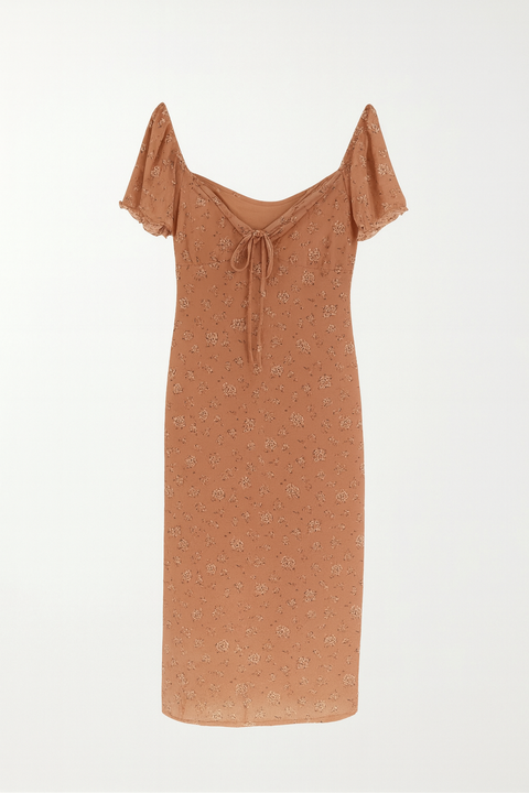 Forever 21 Women's Dusty Rose Floral Short Sleeve Dress |Forever 21 In Lebanon