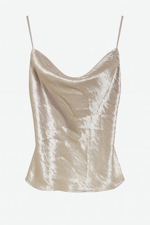 Mango Women's Silver Sleeveless Blouse |Mango In Lebanon