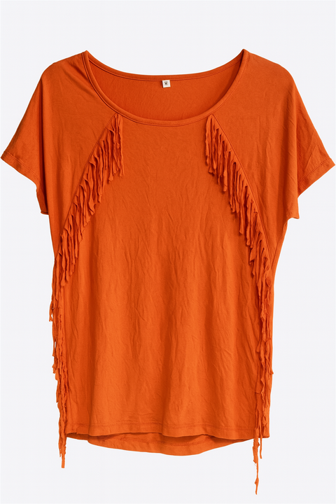 Mango Women's Orange Basic T-Shirt |Mango In Lebanon