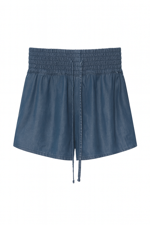 Mango Women's Blue High-Rise Denim Short  |Mango In Lebanon