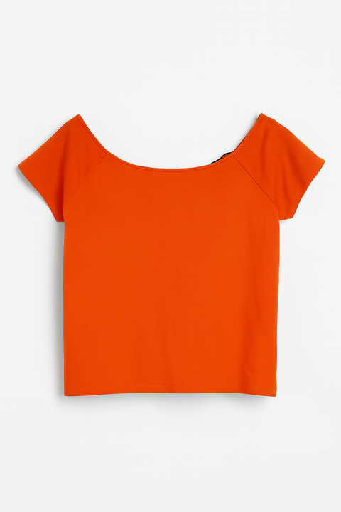 Mango Women's Orange Stretchy T-Shirt |Mango In Lebanon