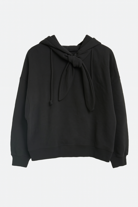 Mango Women's Black Long Sleeve Hoodie |Mango In Lebanon
