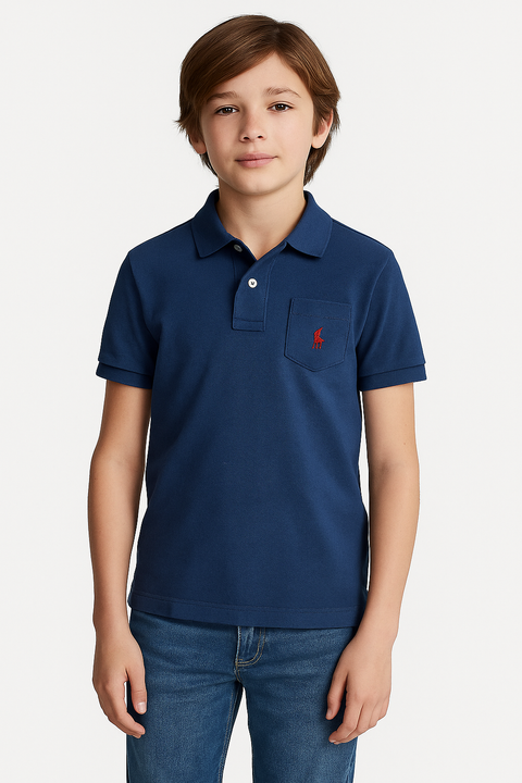 Polo Ralph Lauren Boy's Navy Blue Pocket T-Shirt |Polo Ralph Lauren In Lebanon