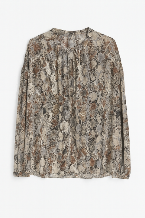 Mango Women's Grey Printed Blouse |Mango In Lebanon