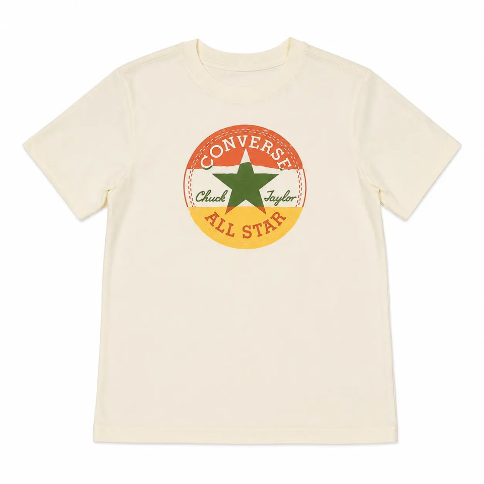 Converse Boy's Cream Circular Graphic Logo T-shirt|Converse in Lebanon