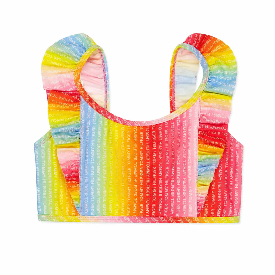 Tommy Hilfiger Girl's Multicolor Logo PrintSwimsuit Top |Tommy Hilfiger in Lebanon
