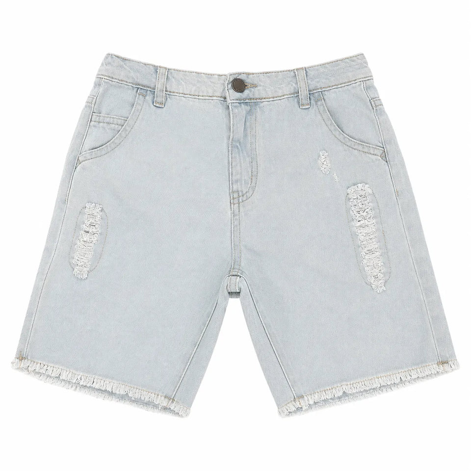 Cotton On Girl's Light Blue Straight Fit Shorts | Cotton On in Lebanon