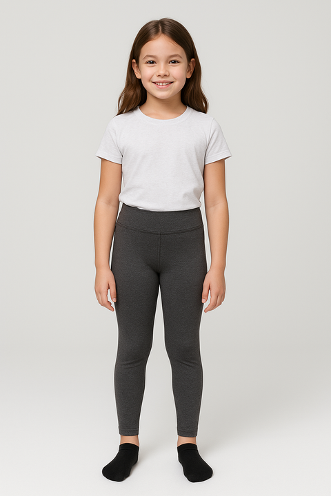 Tuff Athletics Girl's Dark Grey & Purple 2-Pack Fleece Leggings |Tuff Athletics In Lebanon
