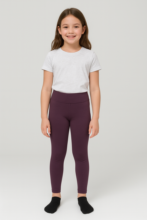 Tuff Athletics Girl's Dark Grey & Purple 2-Pack Fleece Leggings |Tuff Athletics In Lebanon