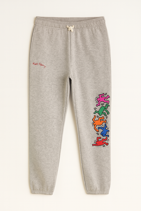 Keith Haring Boy's Heather Grey Joggers |Keith Haring In Lebanon