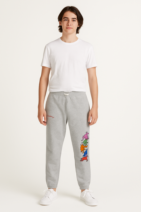 Keith Haring Boy's Heather Grey Joggers |Keith Haring In Lebanon