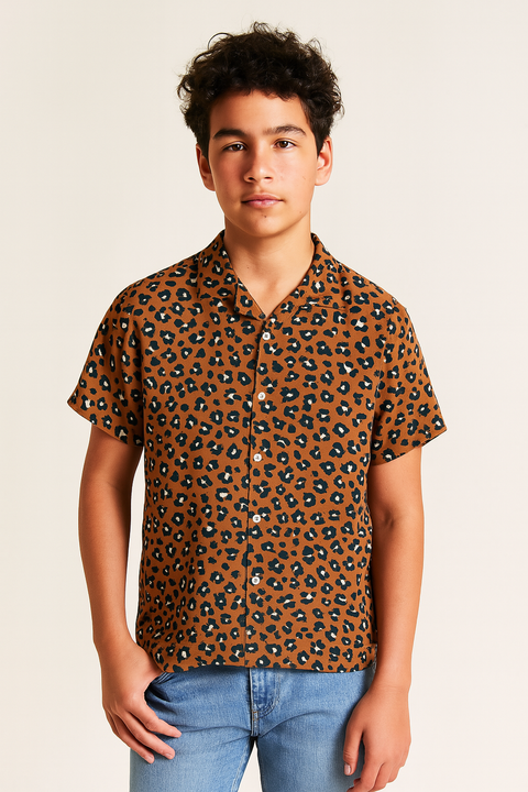 Cotton-On Boy's Brown Shirt |Cotton-On In Lebanon