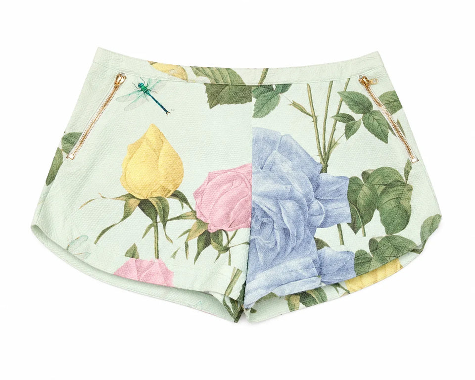Ted Baker Women's Mint Green Floral Print Shorts | Ted Baker in Lebanon