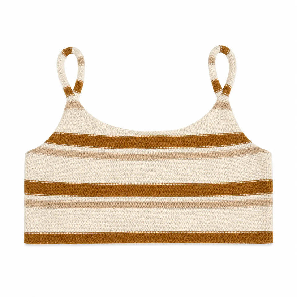 Zara Girl's Cream Striped Crop Top | Zara in Lebanon