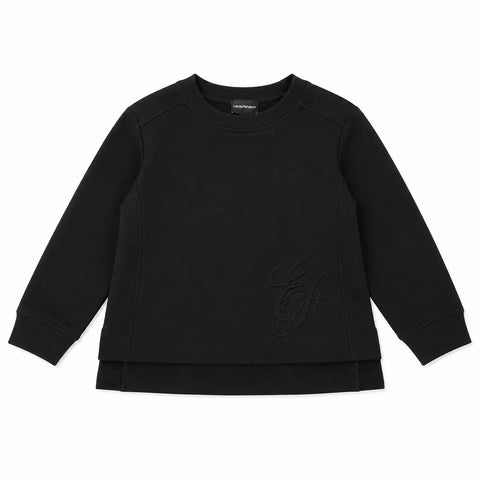 Emporio Armani  Women's Black With Logo Print  Sweatshirt   | Emporio Armani in Lebanon