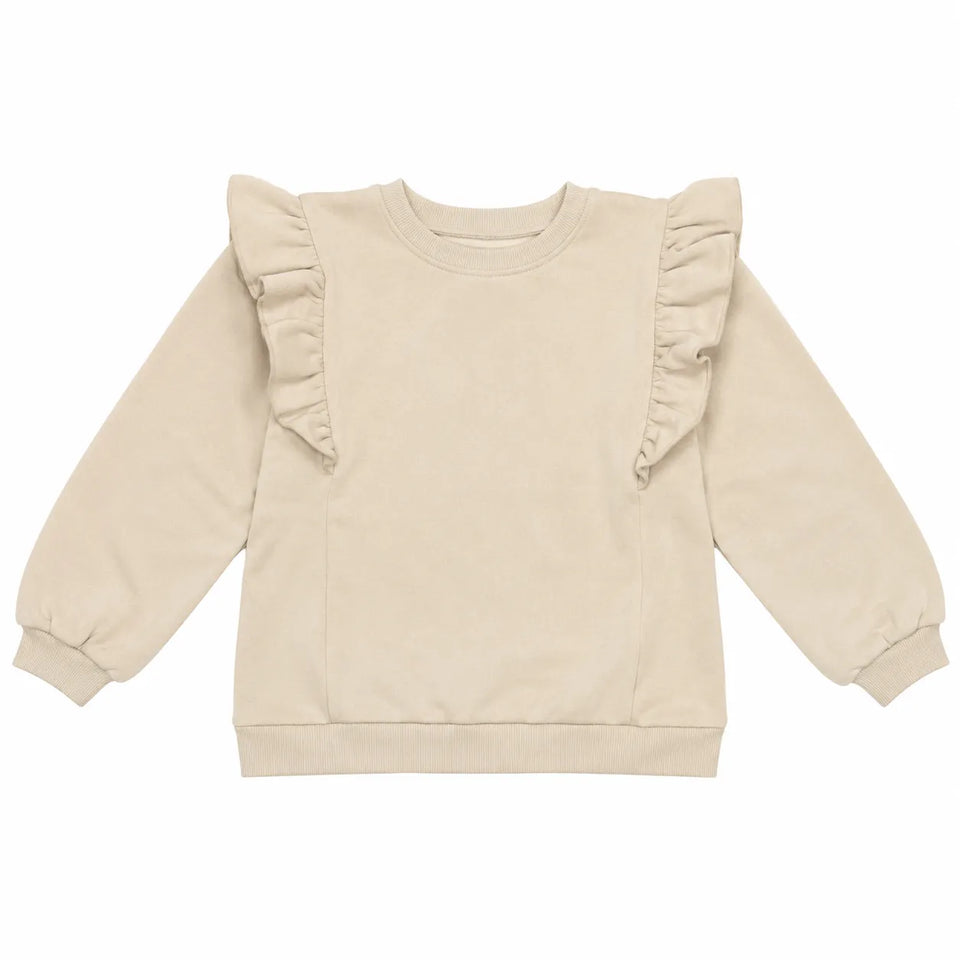 Zara Girl's Beige With Ruffles DetailsSweatshirts | Zara In Lebanon