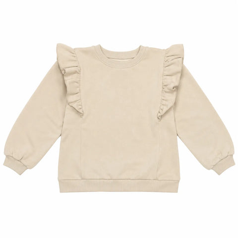 Zara Girl's Beige With Ruffles Details  Sweatshirts   | Zara In Lebanon