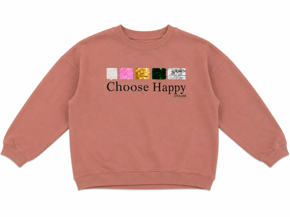 Zara Girl's Dusty Rose " Choose Happy Dream " Printed Sweatshirt | Zara in Lebanon