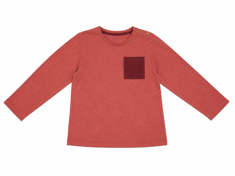 Zara Boy's Washed Red With Pocket On ChestLong Sleeve Blouse | Zara in Lebanon