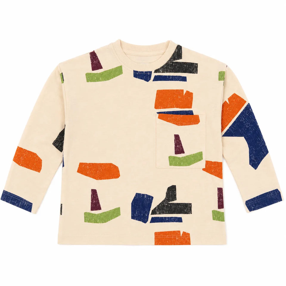 Zara Baby Boy's Light Beige With Pocket Long Sleeve Blouse| Zara in Lebanon
