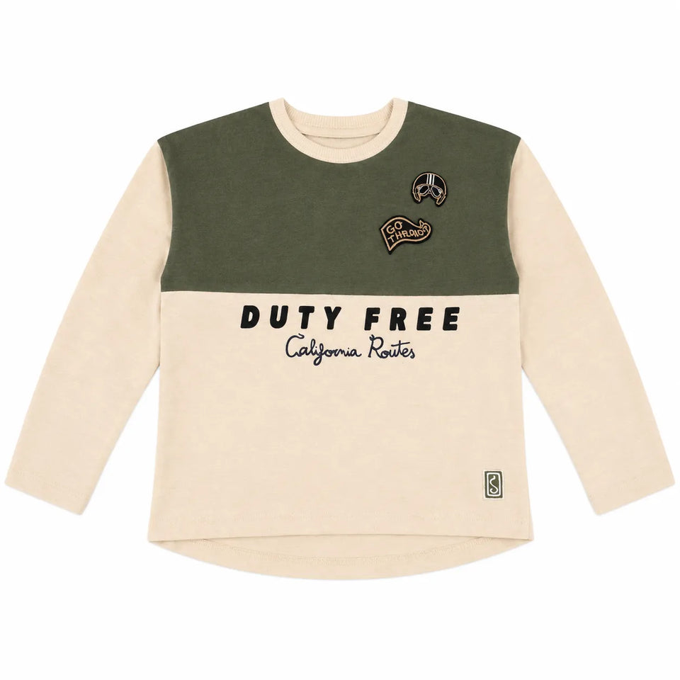 Zara Baby Boy's Light Beige /Olive Green " Duty Free "Long Sleeve Blouse| Zara in Lebanon