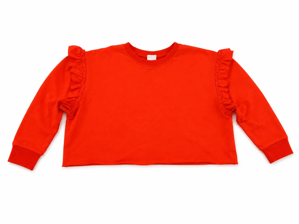 Zara Girl's Red With Ruffles On Sleeve Blouse| Zara in Lebanon